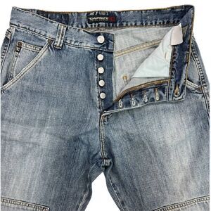 Vintage Capsize Men 100% Cotton Straight Jeans US 33 x 34 Light Blue Denim